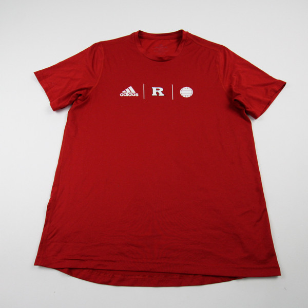 Rutgers Scarlet Knights adidas Short Sleeve Shirt Men's Red Used M-TOPS-147662