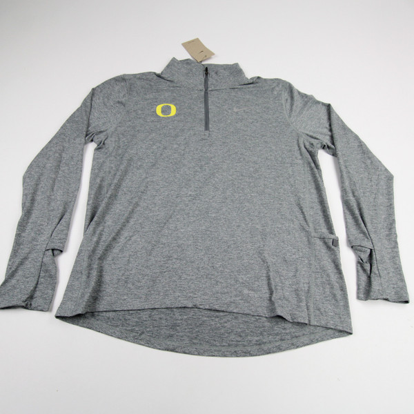 Oregon Ducks Nike Running Dri-Fit Pullover Women's Gray Used L TOPS-147388