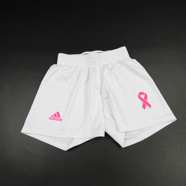 adidas Athletic Shorts Women's White/Pink Used-SHOR-032135