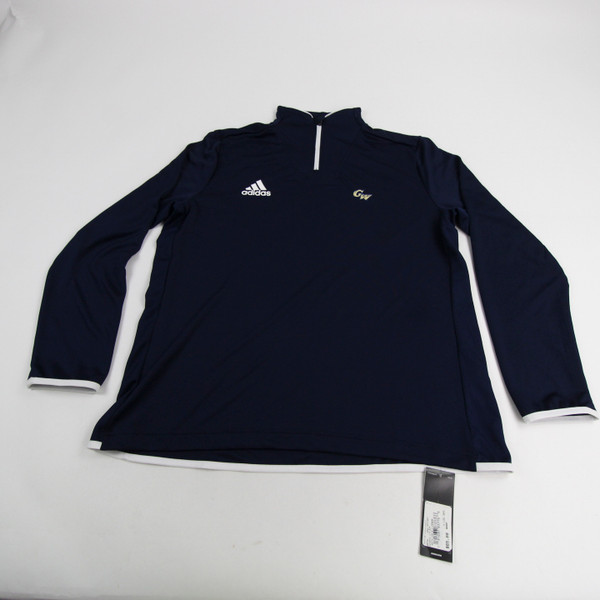 George Washington Colonials adidas Climalite Pullover Women's Navy New XL-TOPS-148727