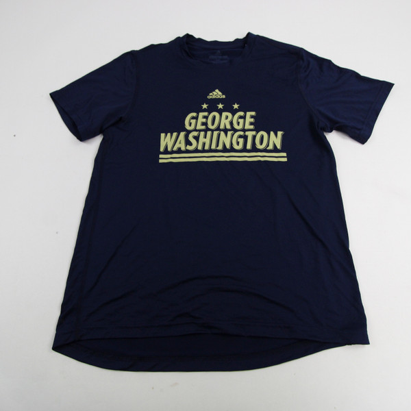 George Washington Colonials adidas Climalite Short Sleeve Shirt Men's Navy New-TOPS-148776