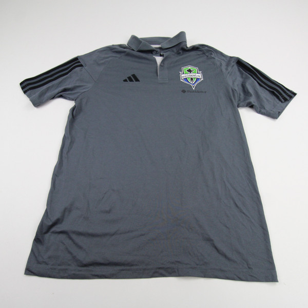 Seattle Sounders FC adidas Polo Men's Gray Used Multiple Sizes TOPS-148255