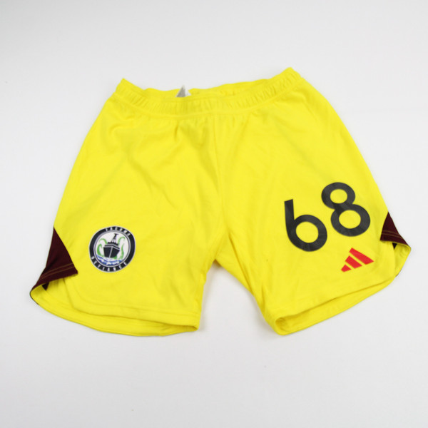 Tacoma Defiance adidas Game Shorts Men's Mustard Used L-SHOR-032316