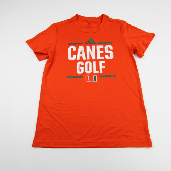 Miami Hurricanes adidas Aeroready Short Sleeve Shirt Women's Orange New-TOPS-147864