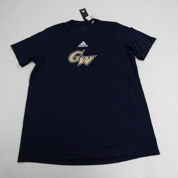 George Washington Colonials adidas Aeroready Short Sleeve Shirt Men's Navy New M-TOPS-148912