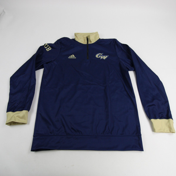 George Washington Colonials adidas Pullover Men's Navy/Gold New M-TOPS-148914