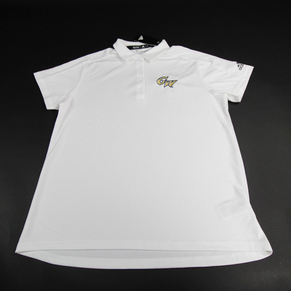 George Washington Revolutionar adidas Climalite Polo Women's White New XL-TOPS-149175