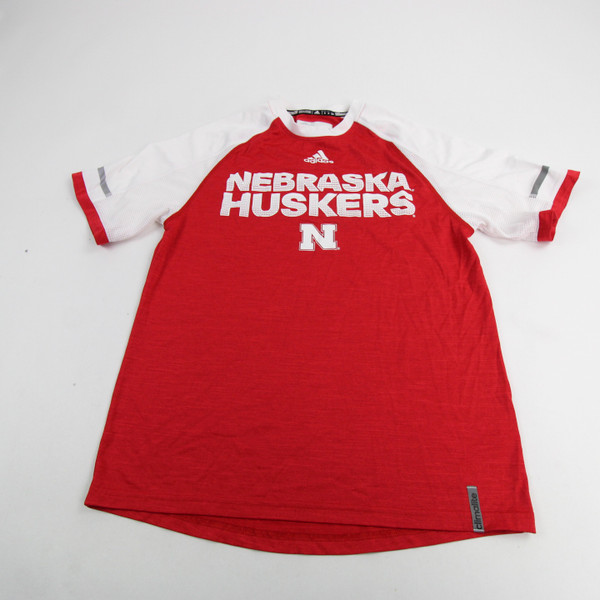 Nebraska Cornhuskers adidas Short Sleeve Shirt Men's Red Used S TOPS-149196