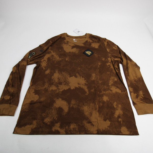 Jacksonville Jaguars Nike NFL On Field Long Sleeve Shirt Men's New Brown/Camouflage 2XL-TOPS-149503