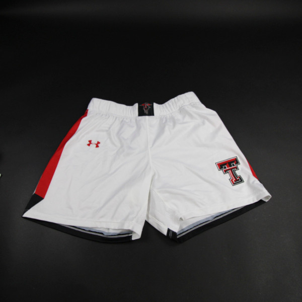 Texas Tech Red Raiders Under Armour Game Shorts Women's White/Red Used-SHOR-032581