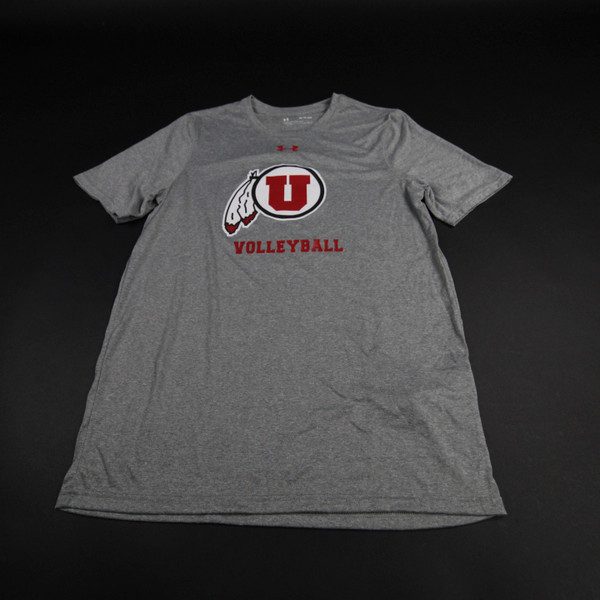 Utah Utes Under Armour HeatGear Short Sleeve Shirt Men's Gray New XS-TOPS-149883