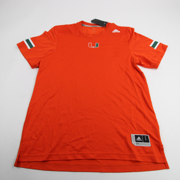 Miami Hurricanes adidas Practice Jersey - Football Men's Orange New L-JRSY-008880