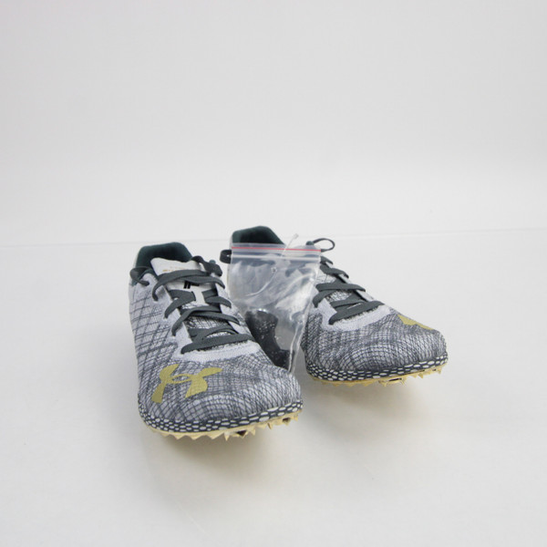 Under Armour HOVR Track Cleat Men's Gray/Gold New without Box 13-CLEA-013932