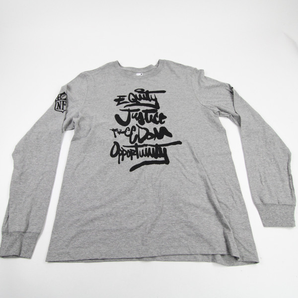 Denver Broncos Nike Nike Tee Long Sleeve Shirt Men's Gray Used-TOPS-150364