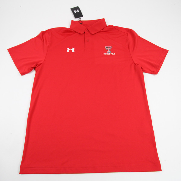 Texas Tech Red Raiders Under Armour Polo Men's Red New with Tags S TOPS-150389