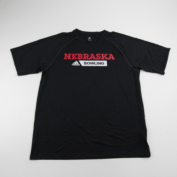 Nebraska Cornhuskers adidas Climalite Short Sleeve Shirt Men's Black New XS-TOPS-150490