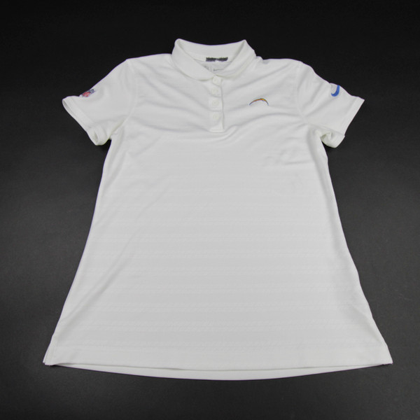 Los Angeles Chargers Nike NFL On Field Dri-Fit Polo Women's White Used S TOPS-150693