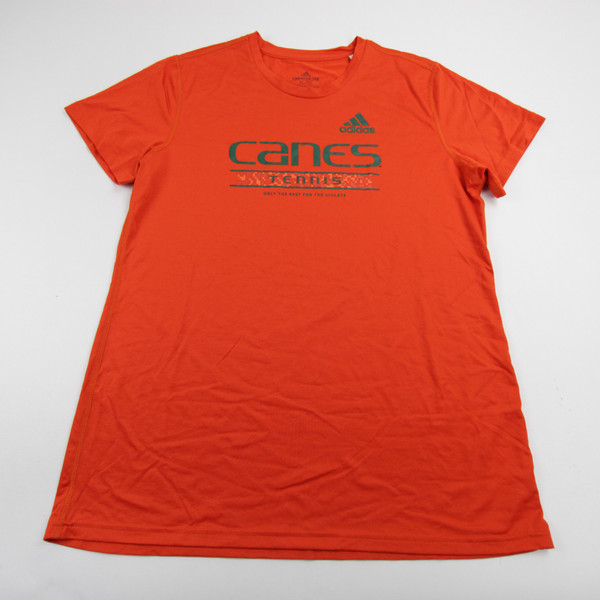 Miami Hurricanes adidas Creator Short Sleeve Shirt Women's Orange New-TOPS-150880