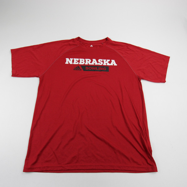 Nebraska Cornhuskers adidas Climalite Short Sleeve Shirt Men's Red New S-TOPS-150895