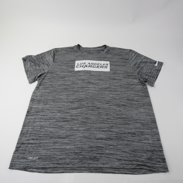 Los Angeles Chargers Nike NFL On Field Nike Tee Short Sleeve Shirt Men's Used Gray/Heather 2XL-TOPS-151157