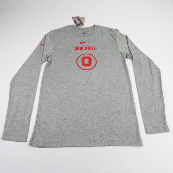 Ohio State Buckeyes Nike Lebron Long Sleeve Shirt Men's Gray New-TOPS-150317