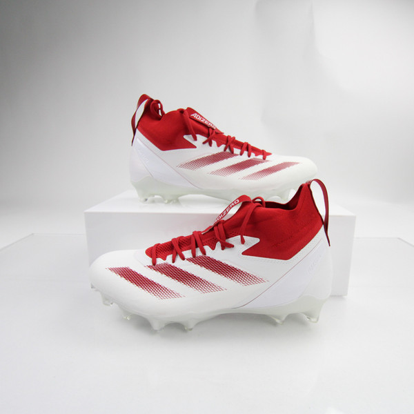 adidas adizero Football Cleat Men's White/Red New without Box-CLEA-014104