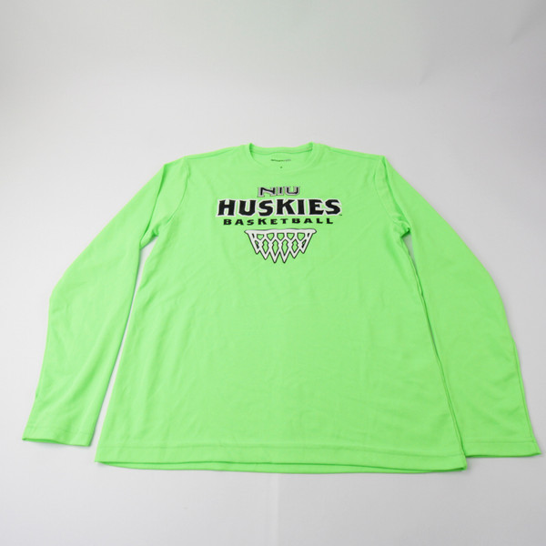 NIU Huskies Sport-Tek Long Sleeve Shirt Men's Lime Green Used M-TOPS-151209