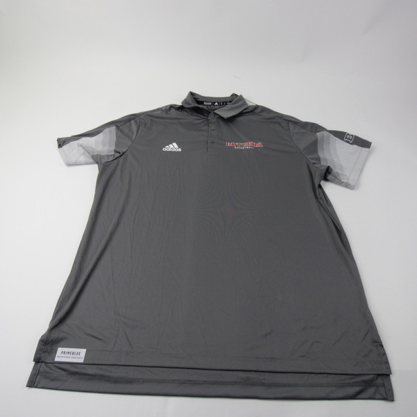 Rutgers Scarlet Knights adidas Polo Men's Gray New 2XL-TOPS-150579