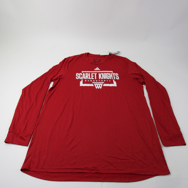 Rutgers Scarlet Knights adidas Aeroready Long Sleeve Shirt Men's Red New 2XLT-TOPS-150639