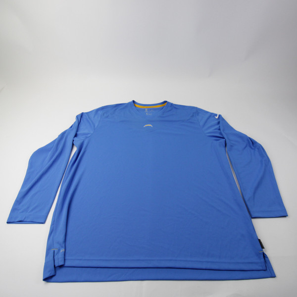 Los Angeles Chargers Nike NFL On Field Dri-Fit Long Sleeve Shirt Men's New Blue 3XL-TOPS-151383