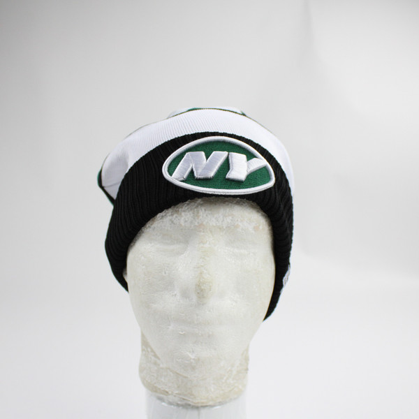 New York Jets New Era Winter Hat Unisex White/Black Used MD/LG-HATS-013949