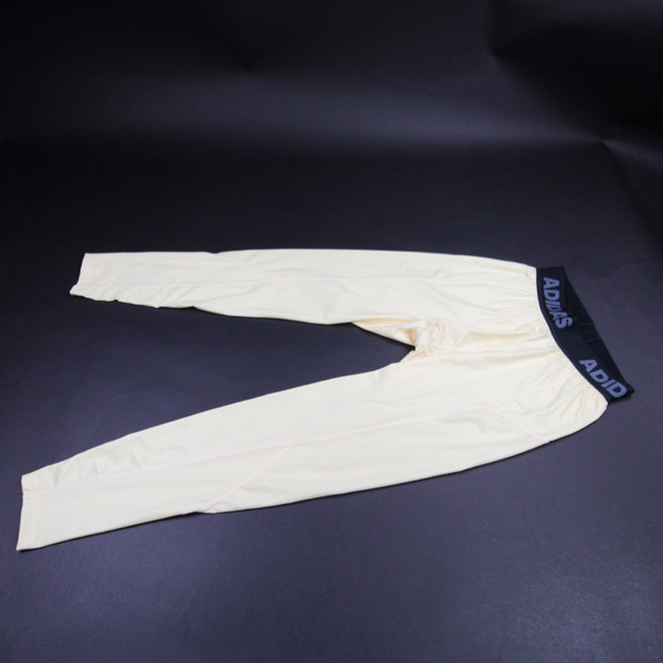 adidas Compression Pants Men's Yellow Used-PNTS-031548