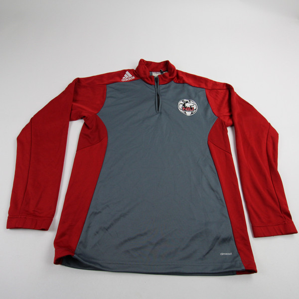 NIU Huskies adidas Pullover Women's Dark Gray/Red Used-TOPS-152652