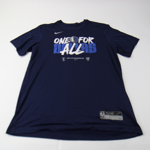 Dallas Mavericks Nike NBA Authentics Short Sleeve Shirt Men's Navy Used XLT TOPS-153056