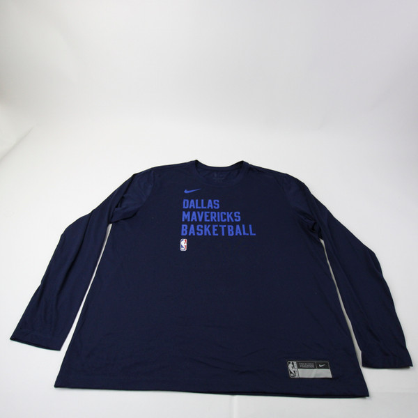 Dallas Mavericks Nike NBA Authentics Dri-Fit Long Sleeve Shirt Men's Used XXL TOPS-153394