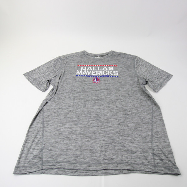 Dallas Mavericks Fanatics Short Sleeve Shirt Men's Gray Used 2XL-TOPS-153398