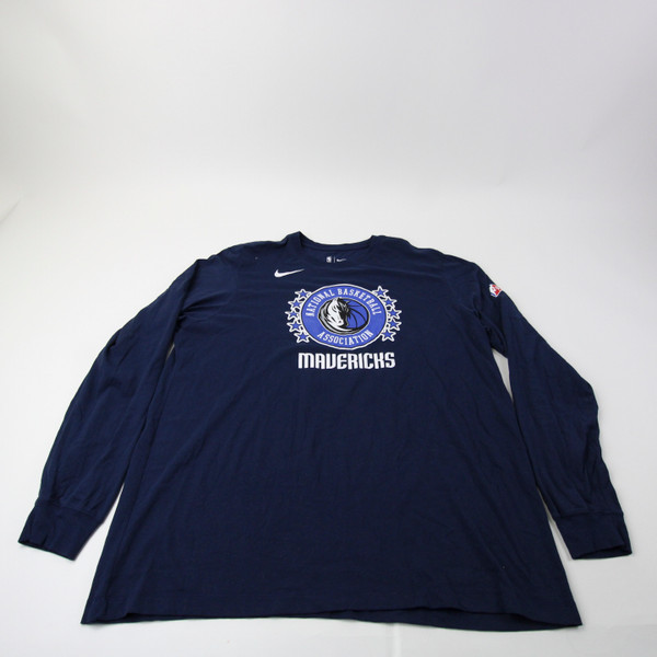 Dallas Mavericks Nike NBA Authentics Dri-Fit Long Sleeve Shirt Men's Used XXL TOPS-153356