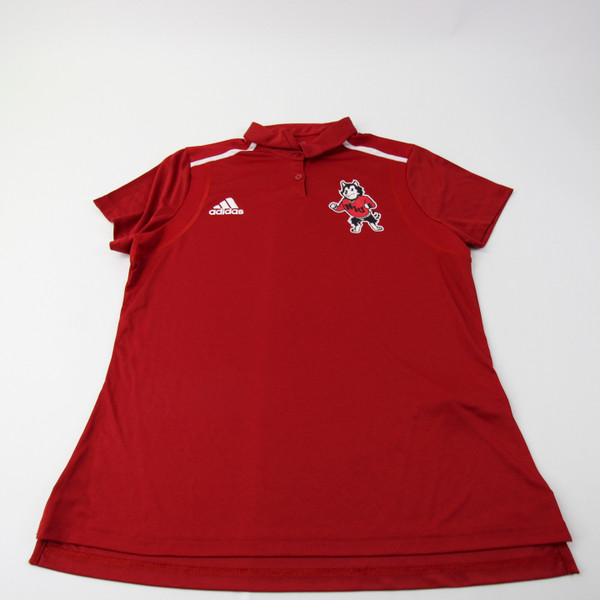 NIU Huskies adidas Polo Women's Red Used L-TOPS-153558