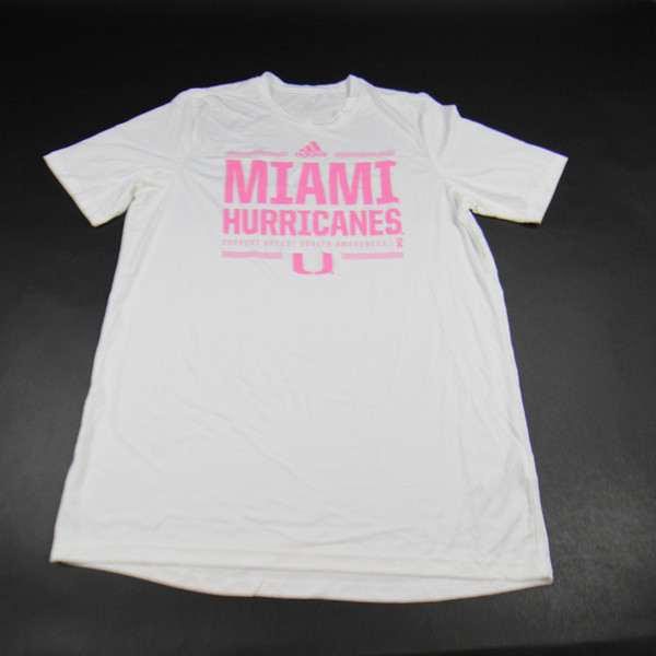 Miami Hurricanes adidas Short Sleeve Shirt Men's Multiple Sizes TOPS-153032
