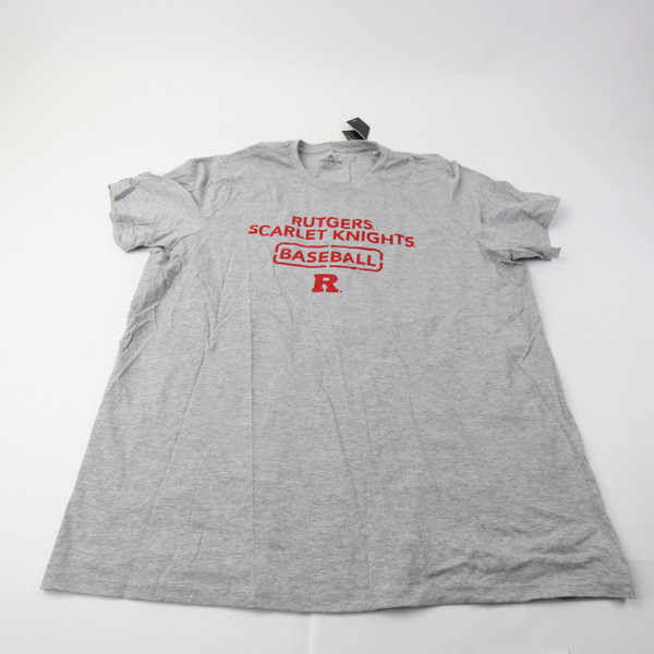 Rutgers Scarlet Knights adidas Short Sleeve Shirt Men's Gray New 2XL-TOPS-153733