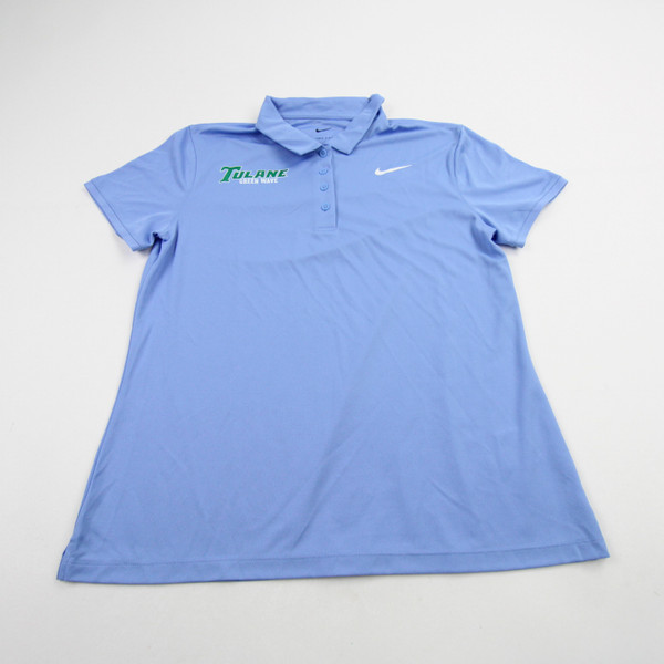 Tulane Green Wave Nike Dri-Fit Polo Women's Light Blue New without Tags M TOPS-153936