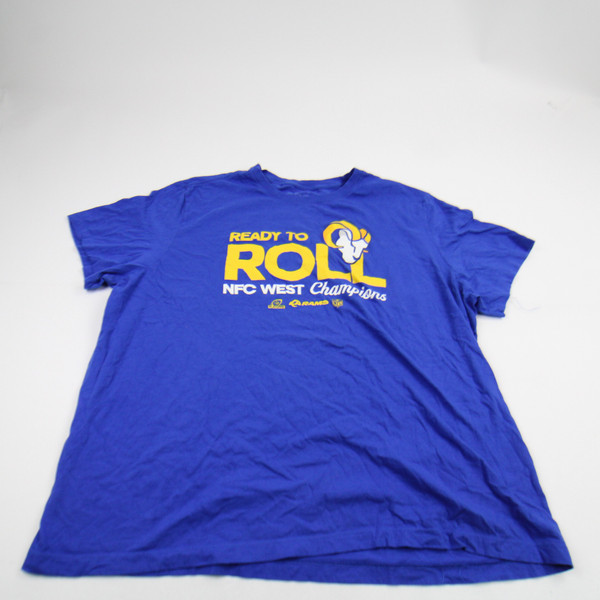 LA Rams Nike Nike Tee Short Sleeve Shirt Men's Blue Used 3XL-TOPS-154010