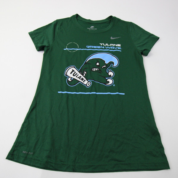 Tulane Green Wave Nike Short Sleeve Shirt Women's New without Tags M TOPS-154441