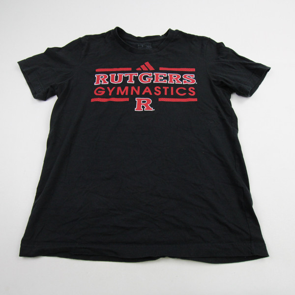 Rutgers Scarlet Knights adidas Short Sleeve Shirt Men's Black Used S TOPS-154877