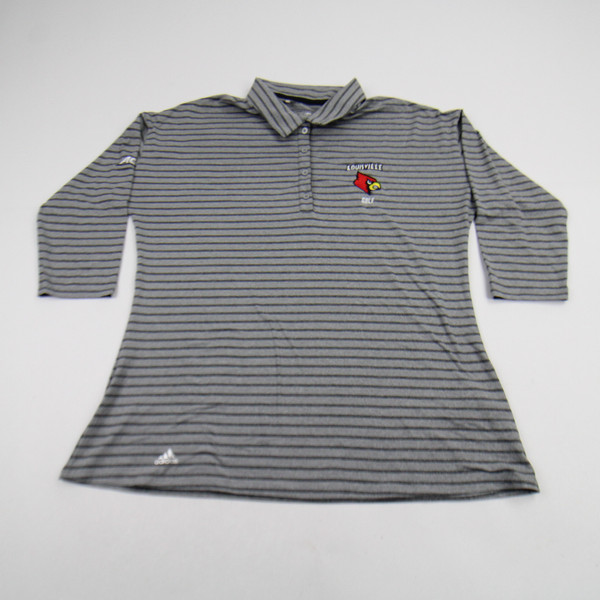 Louisville Cardinals adidas Polo Women's Gray Used L TOPS-155199