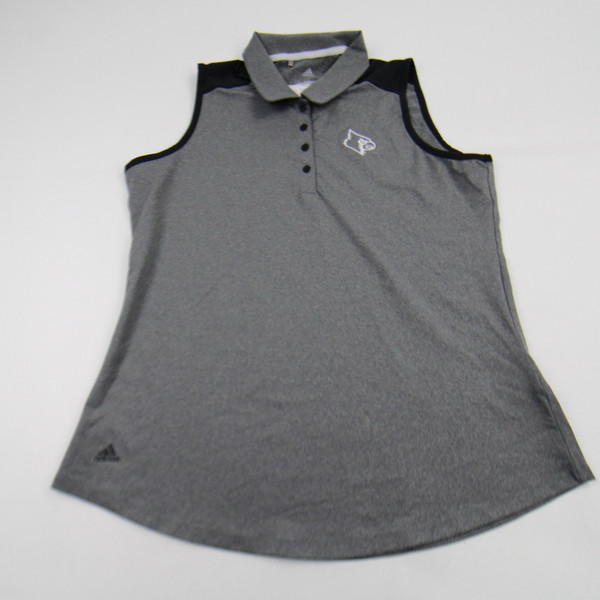 Louisville Cardinals adidas Polo Women's Gray Used L TOPS-155200