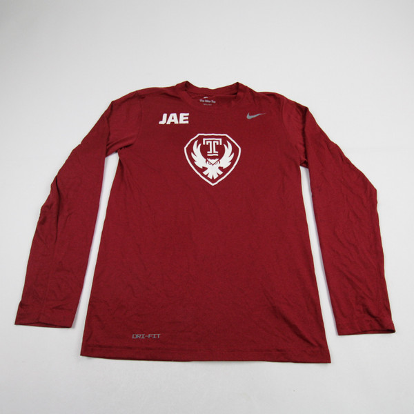 Temple Owls Nike Long Sleeve Shirt Women's Dark Red Used S-TOPS-155277