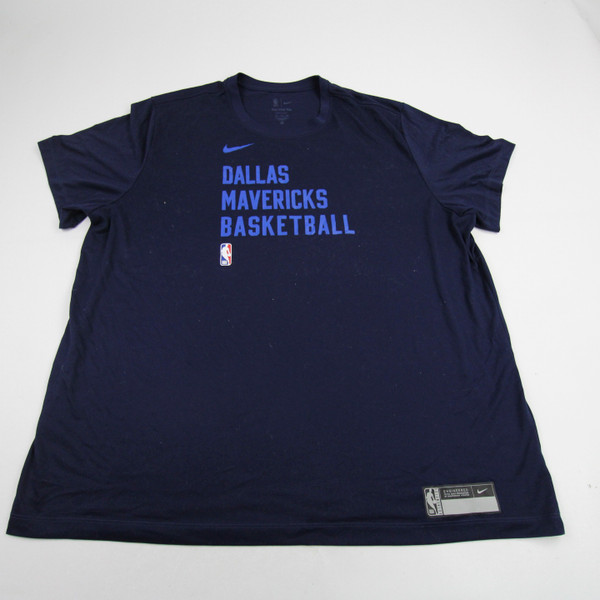 Dallas Mavericks Nike NBA Authentics Short Sleeve Shirt Men's Navy Used-TOPS-155552