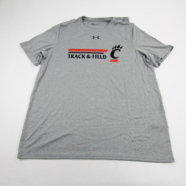 Cincinnati Bearcats Under Armour HeatGear Short Sleeve Shirt Men's Gray New L-TOPS-155575