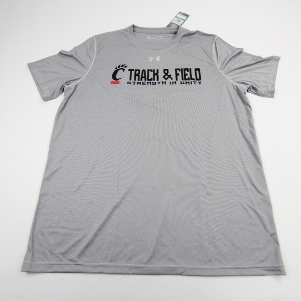 Cincinnati Bearcats Under Armour HeatGear Short Sleeve Shirt Men's Gray New L-TOPS-155638